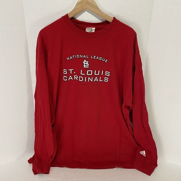 St. Louis Cardinals Long Sleeve T Shirt, 2XL, Red, Adidas, - Picture 1 of 12